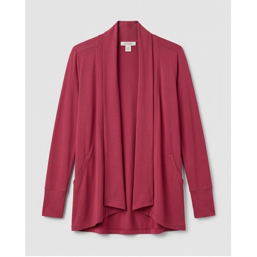 Athleta S Pranayama Wrap Cardigan Raspberry Open‎ Front Yoga Layer Small